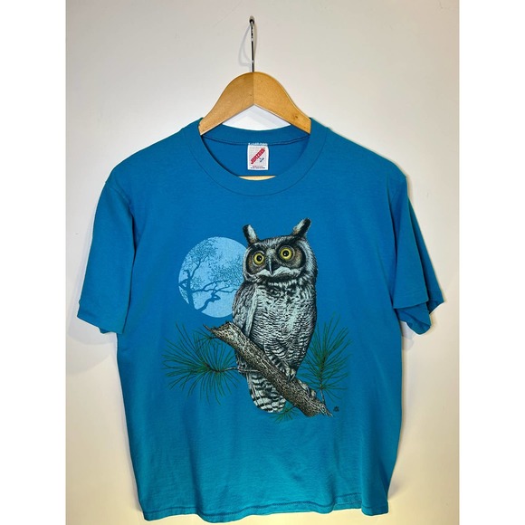 Vintage Jerzees Owl 1998 graohic tee - Picture 1 of 5